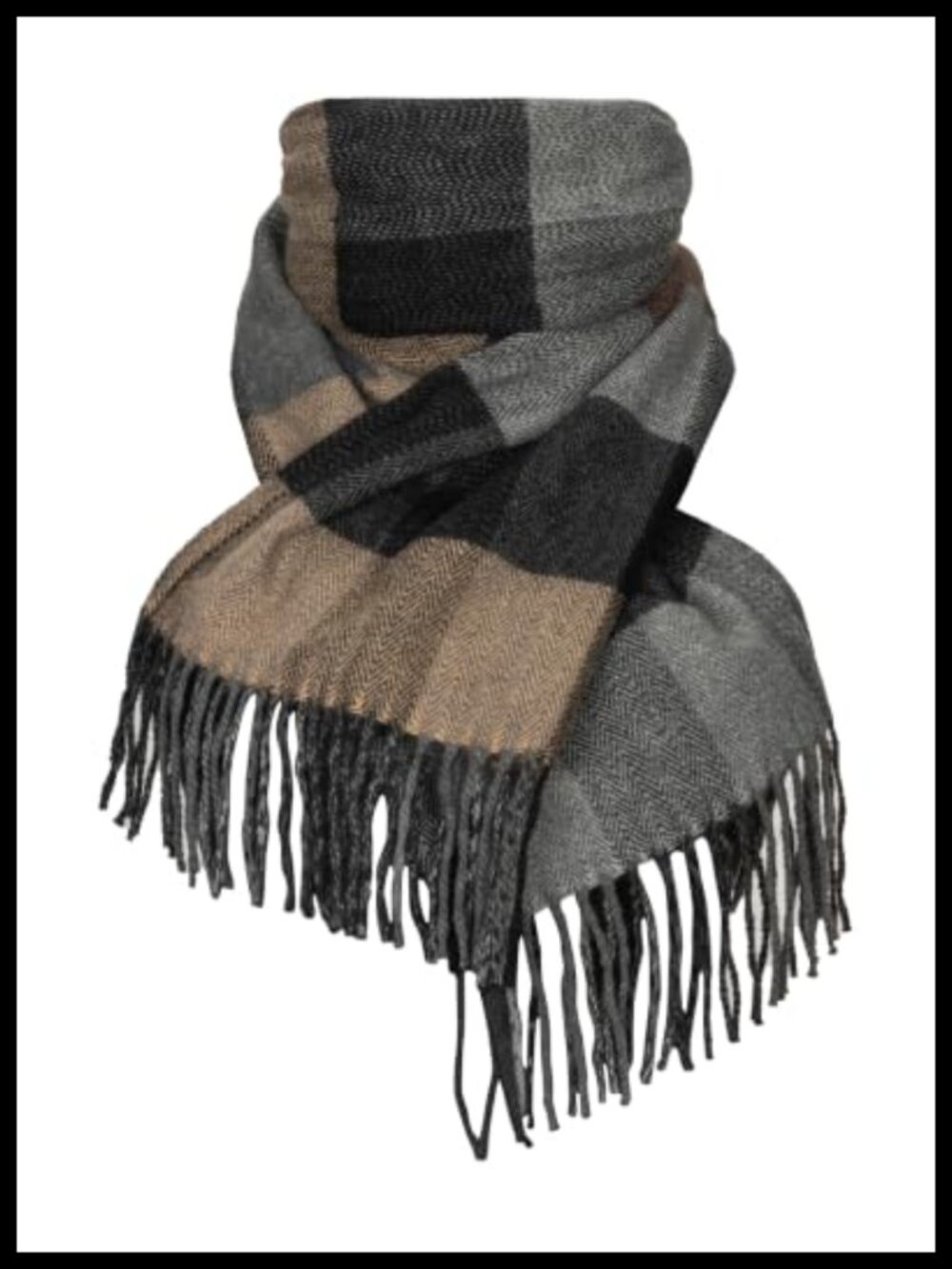 Oversized Plaid Tartan Scarf Shawl Wrap Warm Winter Blanket